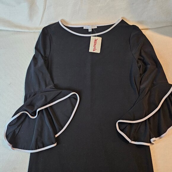 Annalee + Hope Bell Sleeve White Trim Dress - Size L - Picture 3 of 5